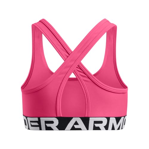 Image of Under Armour Kids Cross-Back Mid-Impact Sports Bra (Big Kid)
