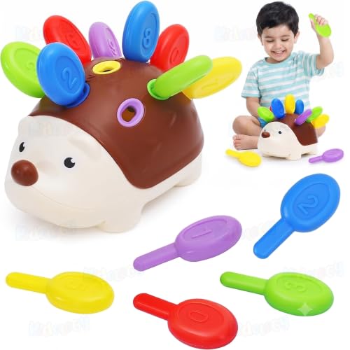 Image of Kidology Hedgehog Peg Board Game Puzzle for Kids Age 18+ Months | Educational and Learning Toys for Toddlers | Preschool, Fine Motor and Sensory Play Games | Ideal for Gifting