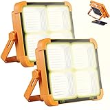 Hochleistungs-Strahler mit Akku und Solarpanel für mobilen Betrieb • Li-Ion-Akku mit 8.400 mAh, für bis zu 12 Stunden Leuchtdauer • Stufenlos dimmbar, bis zu 2.400 Lumen hell • Einstellbare Farbtemperatur: 3500 bis 6500 K • USB-Powerbank-Funktion für Mobilgeräte: 5 Volt / 2 A • Verstellbarer Klappständer mit Aufhänge-Haken