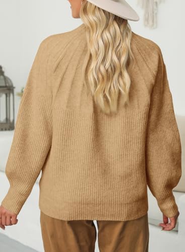 Dokotoo Women‘s Turtleneck Oversized Sweaters Long Sleeve Pullover Knit Mock Neck Tops3