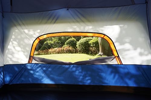 Ktt Tenda Da Cabina Extra Large Per 10-12 Persone (B), 2 Camere, Parete Dritta, 3 Porte E 3 Finestre Con Rete, Impermeabile, Doppio Strato, Grande Tenda Per Esterni, Picnic, Campeggio, Riunioni Di - 7