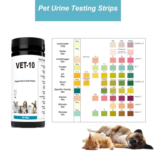 100 pcs urine test strips 10 in 1 uti test kit for cat amp dog pets diabetes urinalysis testing urinalysis reagent strips multi-parameter urine test strip for urinary tract infectionuti