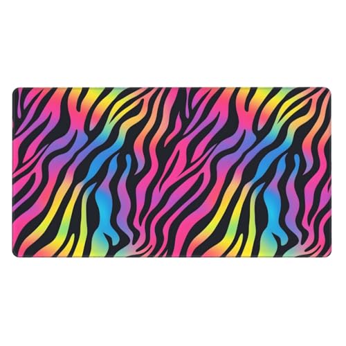 Tapis de souris de bureau à rayures colorées rêveuses pour organiser votre espace de télétravail