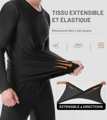 ATRACTIVOLL T-Shirts de Sport Homme Compression, Fitness Baselayer Manches Longues Séchage Rapide Maillot Basket-Ball Football Jersey Gym Shirt – vue 3