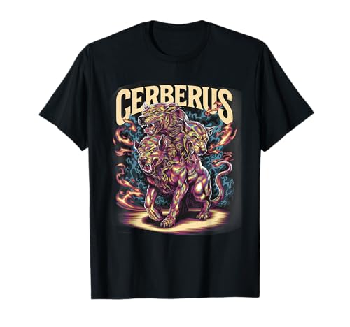 Three Headed Dog Head Cerberus T-Shirt