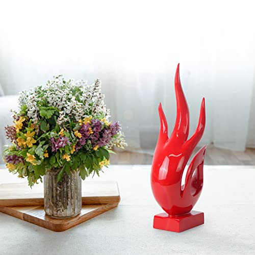 Escultura Abstracta Decorativa de Resina Roja miniatura 3