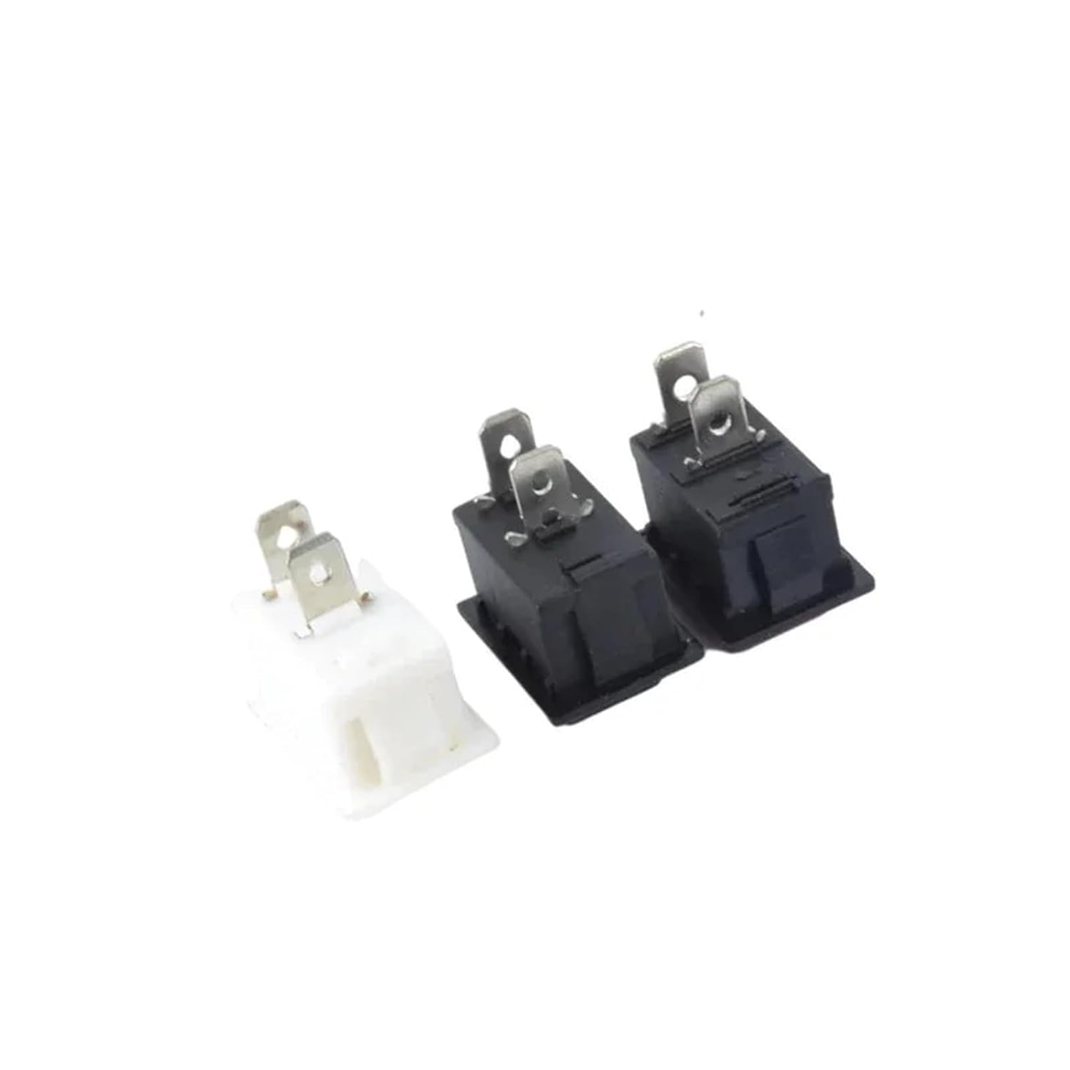 5/10Pcs Push Button Switch 10x15mm SPST 2Pin 3A 250V KCD11 Snap-in on/Off Rocker Switch 10MM*15MM Black Red and White(White,10pcs)