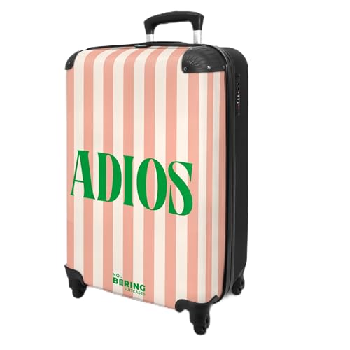 NoBoringSuitcases.com® Valise Cabine 55x35x25 Personnalisable, Valise à roulettes, Bagages Rigide, Légère, Trolley Cabine avec Citation 1 Phrase en 6...