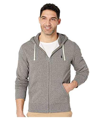 POLO RALPH LAUREN Men's Classic Fleece Full Zip Hoodie, Alaskan Heather, Grey, L, Grey
