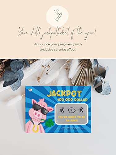 Image of Joli Coon Pregnancy announcement lottery scratch cards - You are going to be an aunt - Baby announcement aunt with lottery tickets