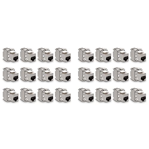 Module RJ45 Cat 6A blindé en métal x24 pour réseau Ethernet 10 Gbit