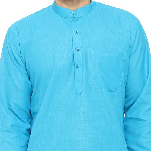 Image of ITOS365 Men Cotton Blend Kurta Pyjama Set Party Fashion Regular Ethinic Wear Indian Dress Gift for Men