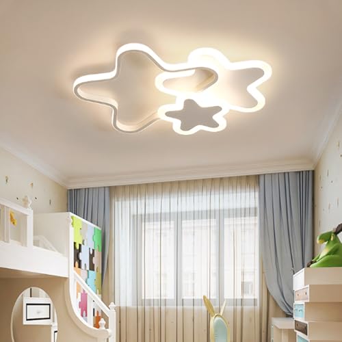 Plafonnier LED dimmable rose 45W pour chambre d'enfant avec télécommande - 7