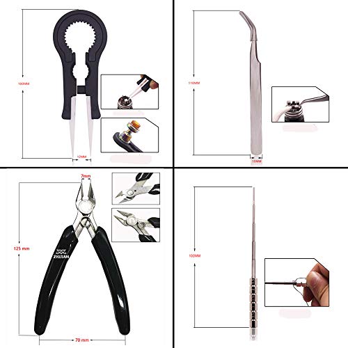 DIY Werkzeug Set mit neuester Spule-Jig-wickelset, Keramik-Pinzette, Spulen-Set, Drahtschneider, Klapp Schere, Spulen Bürste, Schraubenzieher für Spulen Jig/Set Als Geschenk (New) – Bild 4