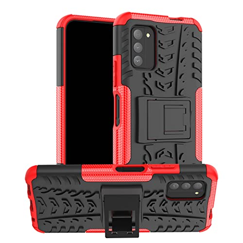 BRAND SET Fundas para Nokia G100 Cárcasa Silicona Suave TPU + PC Armadura Híbrida Antigolpes Protector Case Cover Bumper Cubierta Protectora, Carcasa para Nokia G100-Rojo
