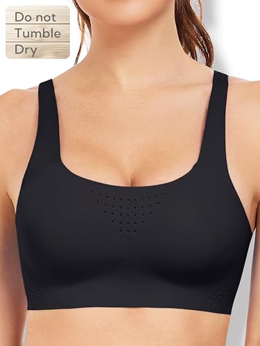 IBL BePower Sports Bras for Women Molded Cup, Full Coverage Converted Adjustable Straps for Training Running2