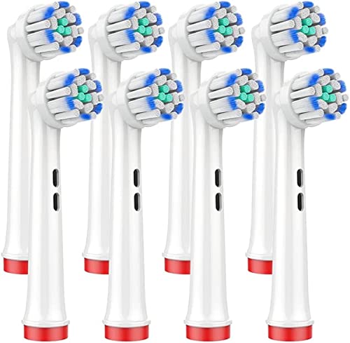 YanBan Testina di ricambio per spazzolino compatibile con Oral B spazzolino elettrico, setole ultra morbide per la cura delle gengive sensibili, confezione da 8