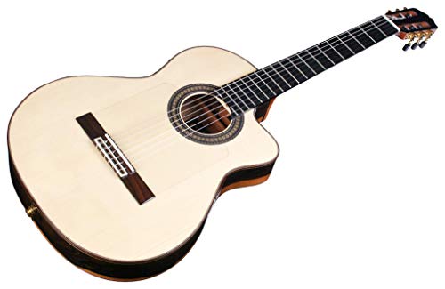 Cordoba 55Fce Negra Ziricote Thin Body Cutaway Classical Acoustic-Electric Nylon String Guitar, Espana Series (Made In Spain) With Humidified Hardshell Case #TOP4
