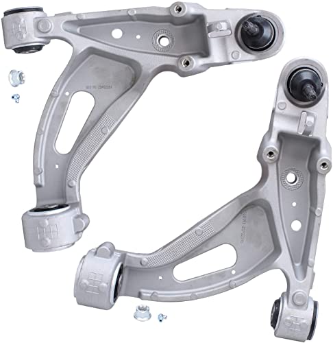 Image of Detroit Axle - RWD Front End Control Arms Kit for 03-07 Cadillac CTS, 4 Upper & Lower Control Arms w /Ball Joint 2 Sway Bars 2 Outer Tie Rods 2003 2004 2005 2006 2007 Replacement - 8pc Set
