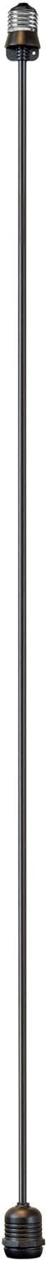 Novelty Lights E26 Medium Base 36 Inch Light Socket Extension Drop Cord, Commercial Grade for Outdoor String Lights, UV and Weather Resistant, Max 11 Watts, Black