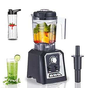 BioloMix blender, 2.200 W, smoothiemixer, zelfreinigende functie, ingebouwde timer, krachtige mixer met container van 2 liter, zonder BPA (T5800)