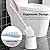 2 Pack Toilet Brush and Holder Set, Toilet Bowl Brush with Non-Slip Handle for Deep Cleaning, Nylon Bristles, Bathroom Accessories White