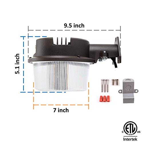 Shine Tech LED Security Area Light 40 Watts - Barn Light Dusk to Dawn with Photocell - Ultra Bright Yard Light 5500 Lumens, 5000K, 400W Incandescent or 150W HID Light Equal, 5-Year Warranty - Thumbnail 5