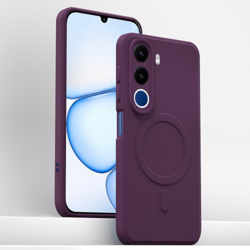 Image of Outlouders Back Cover for Realme C100x | Soft Matte Silicone | Slim Fit | Magnetic-Safe Logo Design (Magnetic-Safe Not Compatible) | Shockproof | Camera Protection Bumper Case (Purple)