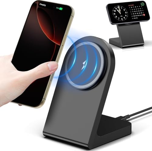 Mag Safe Wireless Ladegerät, Magnetische Kabellose Ladestation, Schnelle Mag-Safe Ladestation Kompatibel mit iPhone 18 17 16 15 14 13 12 Series, AirPods Pro 2, AirPods 3