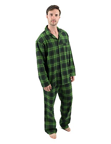 Leveret Mens Flannel pajamas 2 Piece Christmas Pajama Set (Size Small-XXX-Large)2