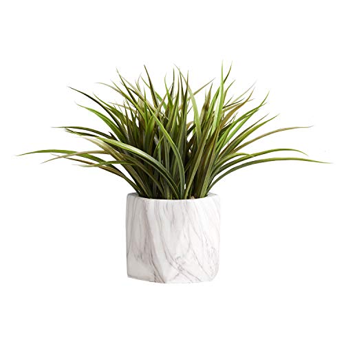 Favrd Artificial Plants Artificial Grass In Ceramic Pot Environmentally Conscious Partly Recycled Fake Plants Faux Plants Indoor Home And Office Decor Table Desk, 10 X 10 X 11 Inches #TOP9