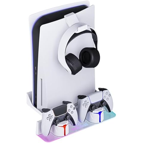Hosanwell PS5 Wall Mount with Charging Station Cover