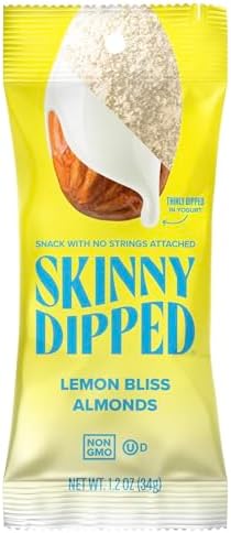 SkinnyDipped Lemon Bliss Almonds, 1.2oz Bags | 15 Pack