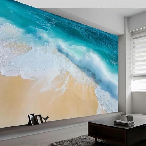 Papier peint panoramique plage tropicale fresque murale 3D