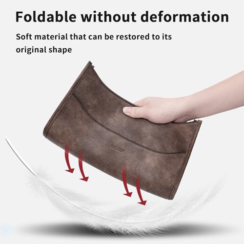 Image of HKCLUF Crossbody Bag for Women Vegan Leather Hobo Handbags Guitar Strap Purse Shoulder Bucket Bag with 2PCS Adjustable Straps