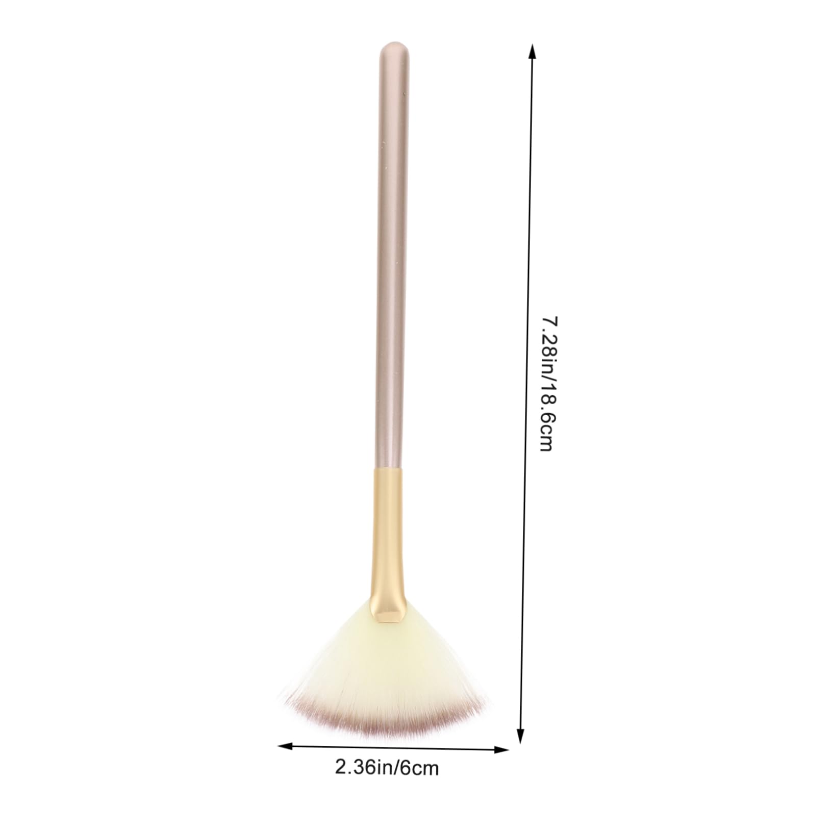 IWOWHERO Highlighter Brush Makeup Fan 3pcs Blush Brush Set Soft Facial Brushes Fan Mask for Festival Teenager Girls