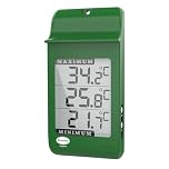 Brannan Digital Max Min Greenhouse Thermometer - Monitor Maximum and Minimum Temperatures For Use In The Garden or Home Indoor Outdoor Greenhouse Accessories Easily Wall Mounted (Green)
