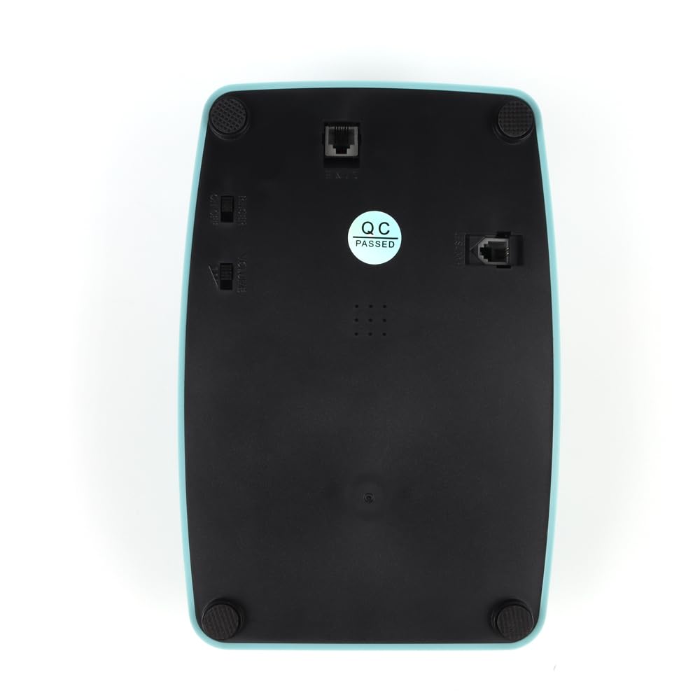 Retro Drehtelefon mit Drucktaste, Festnetztelefon mit Wahlwiederholungstaste, klassisches Vintage-Wähltelefon, antikes schnurgebundenes Telefon für Zuhause und Büro (Blau)