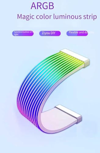 Cinta LED ARGB para cables de energía GPU 5V Aura Sync miniatura 2