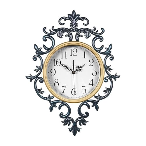 Décoration créative de salon avec l'horloge murale suspendue rétro en fer forgé atmosphérique