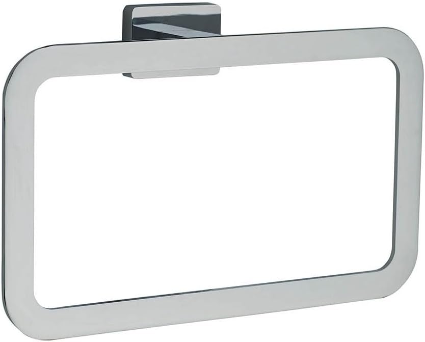407423 Towel Ring with Elegant Rectangular and Flat Design with Round Shape Model SER. Made of Stainless Steel with Chrome Finish Gloss Original Spare Parts Guaranteed