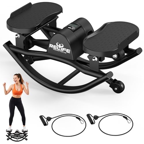 RELIFE REBUILD YOUR LIFE Rock Stepper für Zuhause Seitliches Schaukeln 3D Bewegung Low-Impact Rocking Stepper für Hüften, Beine, Gesäß, rutschfeste Pedale,Platzsparend fur Zuhause & Wohnung
