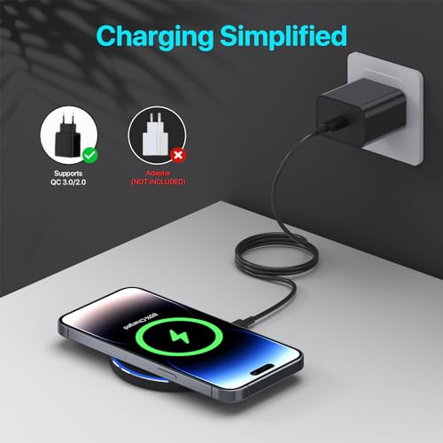 Wireless Charger 20W Max Schnelles Kabellosen Ladepad Induktions Ladegerät Kompatibel mit Samsung Galaxy S23/S22/S21/S20/S10, Kompatibel mit iPhone 12/13/14/15 Serie – Bild 5