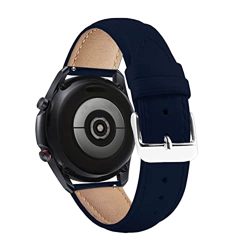 Image of ACM Watch Strap Leather Belt 20mm Compatible with Noise Noisefit Nova Smartwatch Casual Classic Band Blue