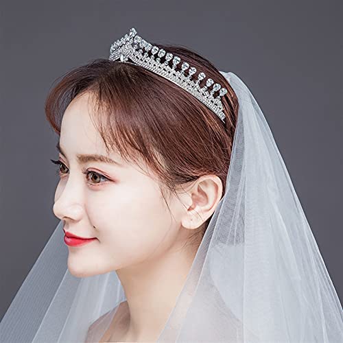 Casamento tiara zircon princesa coroa nupcial headpiece strass mulheres vestido jóias de cabelo casa