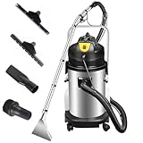 MiBoce Aspirapolvere Commerciale per Tappeti, Aspirapolvere Multifunzione per Liquidi E Solidi da 40 L/11 Gal, Potenza di Aspirazione 1034 W 230 Mbar, Doppio Serbatoio dell