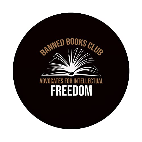 Banned Books Club Advocates for Intellectual Freedom PopSockets Swappable PopGrip, Black - Image 3