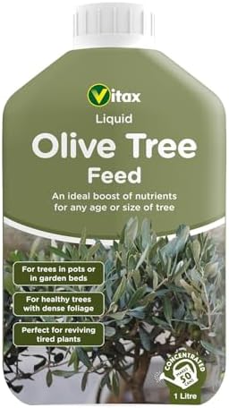 Vitax Olive Tree Liquid Feed, Suitable For Trees In Borders, Pots & Containers, Promotes Healthy Growth: 1 Litre (Makes 250 Litres)
