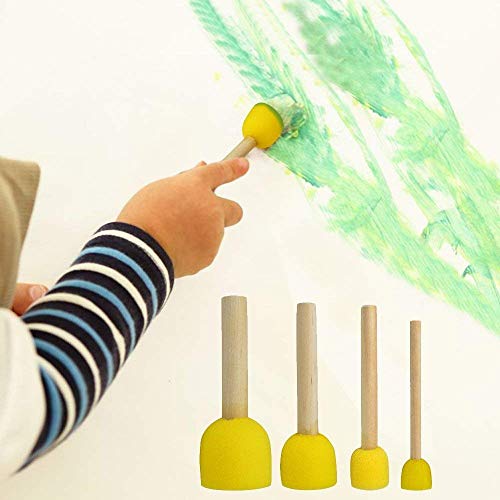 Wafjamf 40-Pieces Assorted Size Round Sponges Brush Set, Paint Tools For Kids #TOP3