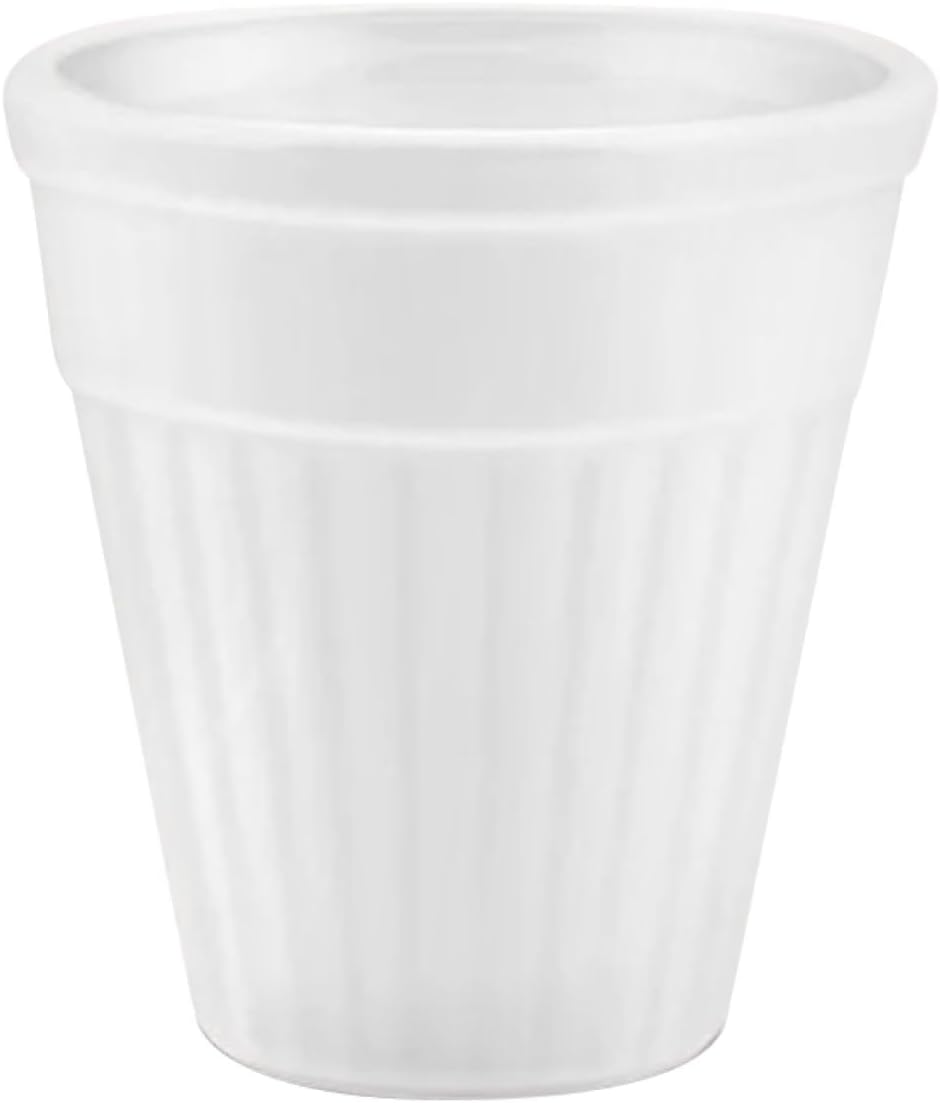 Larah by Borosil Kulhad Style Opalware Mugs, 100 ml – Set of 6 Traditional Tea Cups, Elegant & Lightweight – 10MUGPW